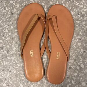 TKEES Boyfriend Vegan Flip Flops, Pout, Women’s Size 10, Gently Used